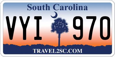 SC license plate VYI970
