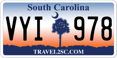 SC license plate VYI978