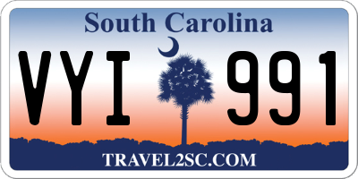 SC license plate VYI991