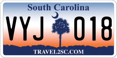 SC license plate VYJ018