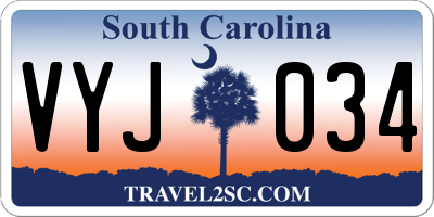 SC license plate VYJ034