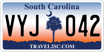 SC license plate VYJ042