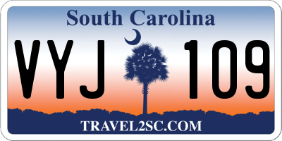 SC license plate VYJ109