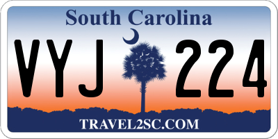 SC license plate VYJ224