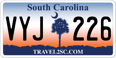SC license plate VYJ226