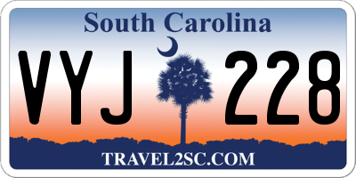 SC license plate VYJ228