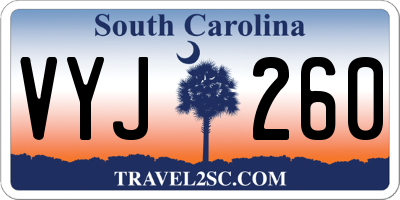 SC license plate VYJ260