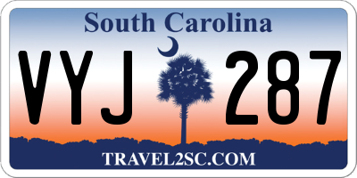 SC license plate VYJ287