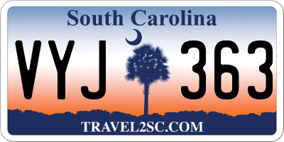 SC license plate VYJ363