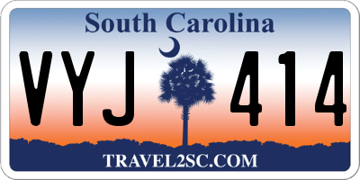 SC license plate VYJ414
