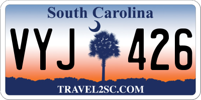 SC license plate VYJ426