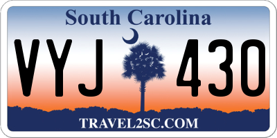 SC license plate VYJ430
