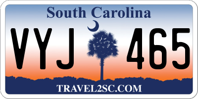 SC license plate VYJ465