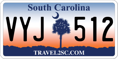 SC license plate VYJ512