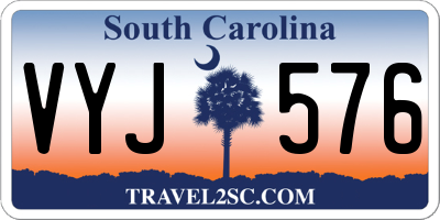 SC license plate VYJ576