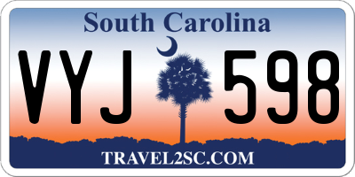 SC license plate VYJ598