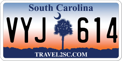 SC license plate VYJ614
