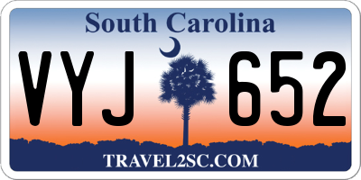 SC license plate VYJ652