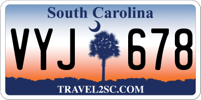 SC license plate VYJ678