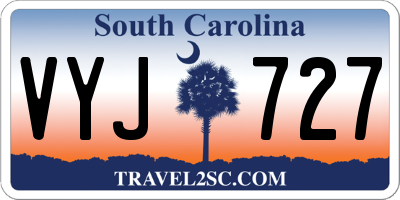 SC license plate VYJ727