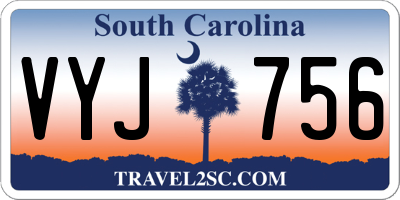 SC license plate VYJ756