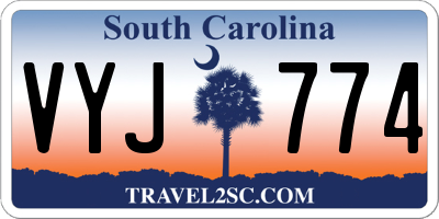 SC license plate VYJ774