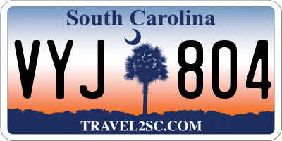 SC license plate VYJ804