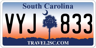 SC license plate VYJ833