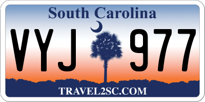 SC license plate VYJ977