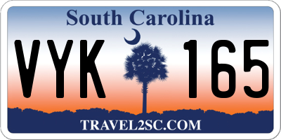SC license plate VYK165