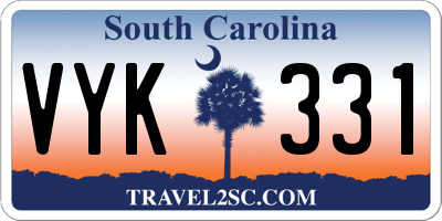 SC license plate VYK331