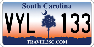 SC license plate VYL133