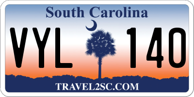 SC license plate VYL140