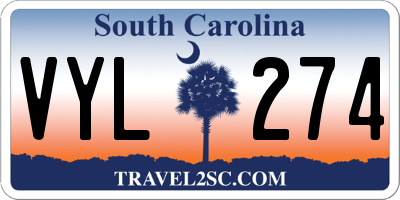 SC license plate VYL274