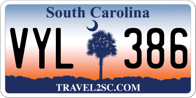 SC license plate VYL386