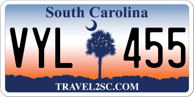 SC license plate VYL455