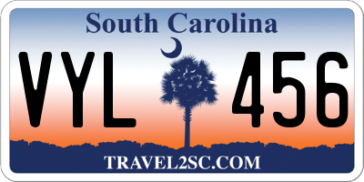 SC license plate VYL456