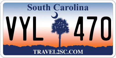 SC license plate VYL470