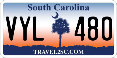 SC license plate VYL480