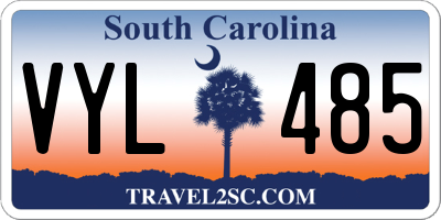 SC license plate VYL485