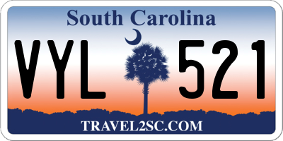SC license plate VYL521