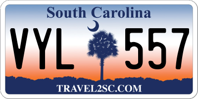 SC license plate VYL557