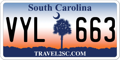 SC license plate VYL663