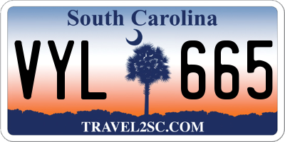 SC license plate VYL665