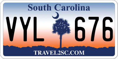 SC license plate VYL676