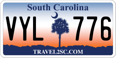 SC license plate VYL776