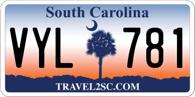 SC license plate VYL781