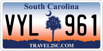 SC license plate VYL961