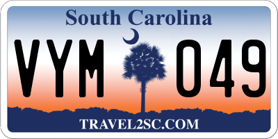 SC license plate VYM049