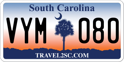 SC license plate VYM080